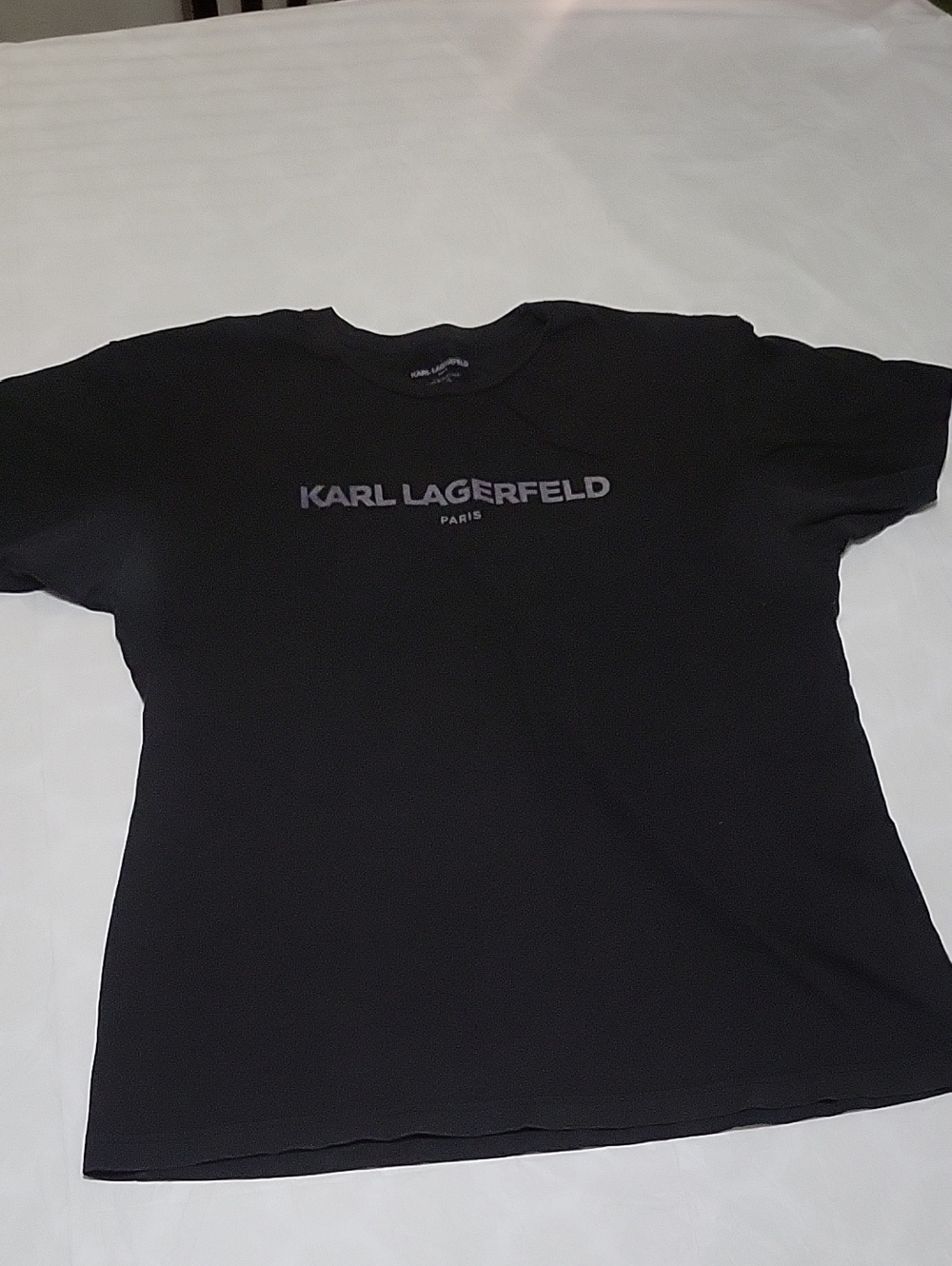 Karl Lagerfeld Black Short Sleeve Logo Tee